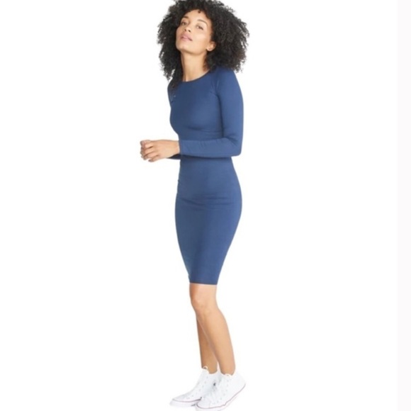 MARINE LAYER Lexi Longsleeve Midi Dress in Twilight - Picture 2 of 10